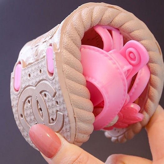 Sandal hoa mai quai dán cực mềm dẻo chống nước cho bé gái đi học