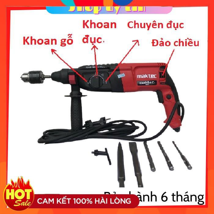 [Hàng Tốt] [ Combo] Máy khoan bê tông 3 chức năng Maktec MT26