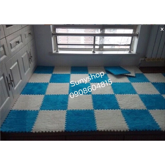 Thảm xốp lông ghép- cực kì êm chân