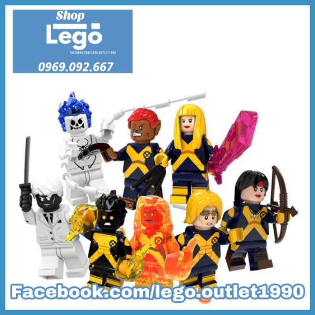 Xếp hình Cannonball
- Wolfsbane
- Magik
- Mirage - Magma - Mr Negative's - Ghost Spider Lego Minifigures POGO PG8219