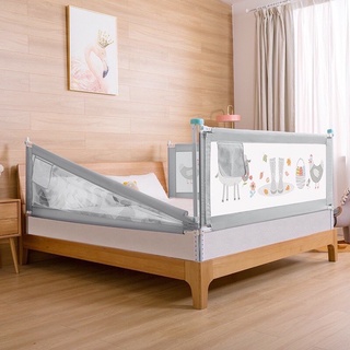 Thanh chắn giường BabyShark bản cao cấp nâng hạ từng bên, Bảo hành 12 tháng từ NSX
