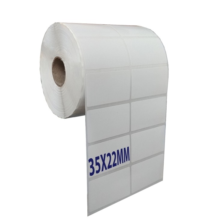 Giấy in mã vạch , decal nhiệt 2 tem( cuộn 2000 tem) , Decal nhiệt 35x22 70x22 72x22