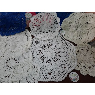 Set 6 tấm doily lót ly, lọ hoa, bát đĩa mix mẫu các size 10 - 35cm