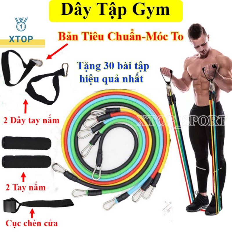 Bộ dây ngũ sắc tập gym tại nhà hàng loại 1 chắc chắn