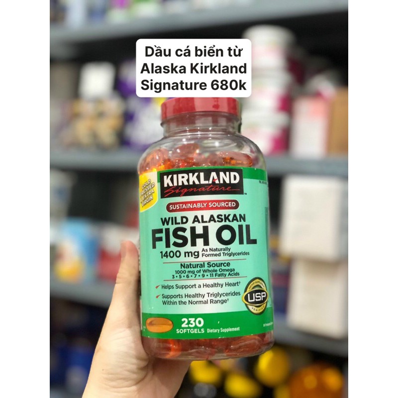 DẦU CÁ BIỂN TỪ ALASKA KIRKLAND SIGNATURE FISH OIL