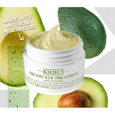 Kem dưỡng mắt Kiehls Creamy Eye Treatment with Avocado cấp ẩm cho vùng mắt 14g