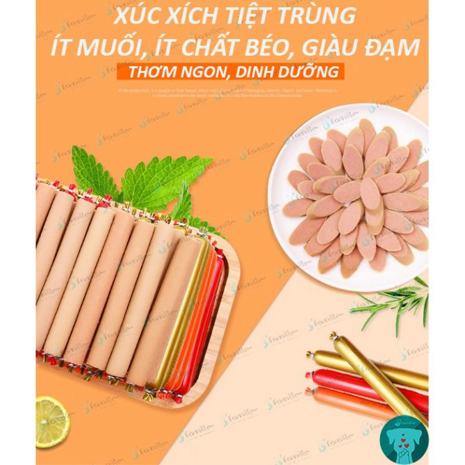 [THƠM NỨC] Xúc Xích Ăn Liền Cho Thú Cưng, 100% Từ Thịt Thật/ 3 Vị-Bò Gà Vịt, Cung Cấp Năng Lượng, Dinh Dưỡng Tối Ưu.JAMI