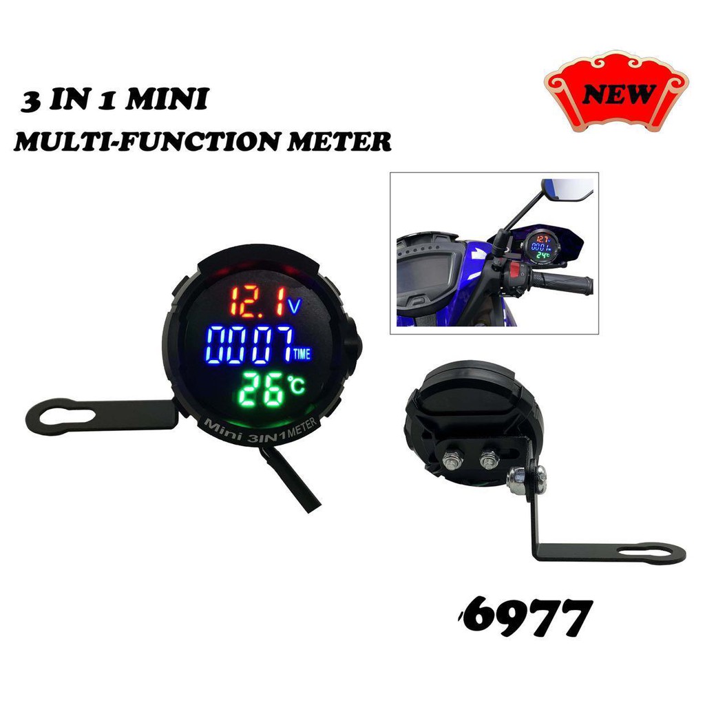 Đồng Hồ Đo Tốc Độ Xe Máy 3 Trong 1 3 volt Chất Lượng Cao