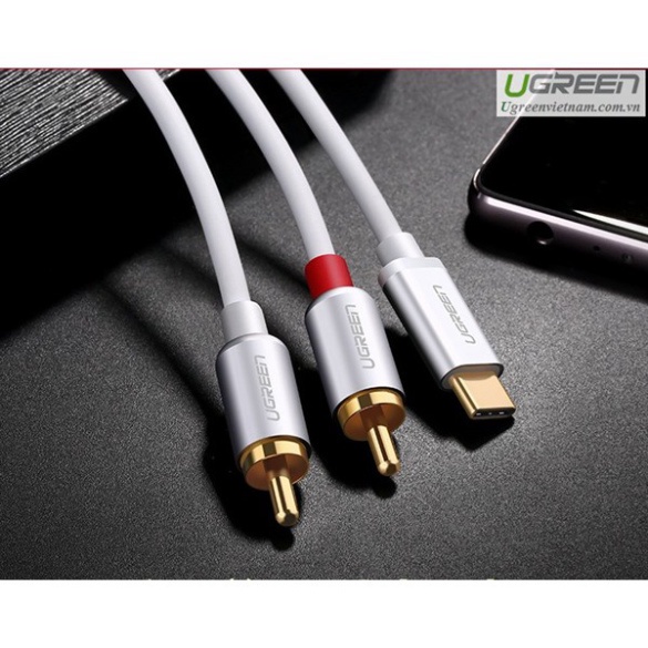 Cáp chuyển đổi USB Type C to RCA dài 3m chính hãng Ugreen 30737 cao cấp  - Phân Phối Chính Hãng
