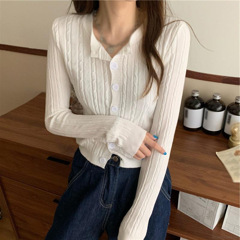 [Baywellfashion]Retro Style, Languid Style, Slim Short Cardigan Sweater, Women's Jacket | BigBuy360 - bigbuy360.vn