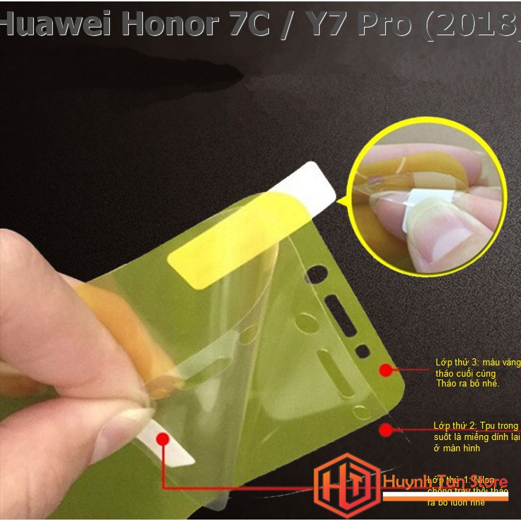 Huawei Honor 7C _ Dán dẻo full màn hình tpu chống trày xướt