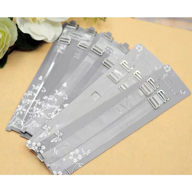 Cặp Dây Áo Ngực Trong Suốt móc inox Loại 1Cm Và 1,5Cm Siêu Dai Co Dãn Chống Trượt