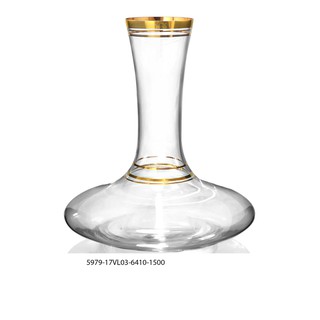 Bình thủy tinh Tiệp khắc mạ vàng 1500ml