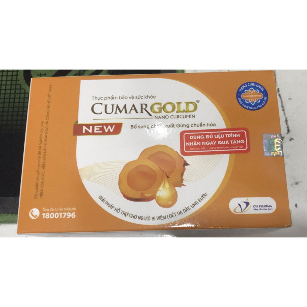 CumarGold Nano Curcumin New - Hỗ Trợ Bảo Vệ Niêm Mạc Dạ Dày - Hộp 30 viên - Top1pharmacy