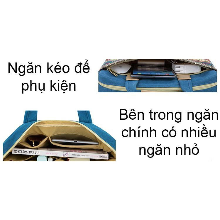 Túi đeo chéo thời trang họa tiết thổ cẩm Kinmac cho laptop 13.3 inch