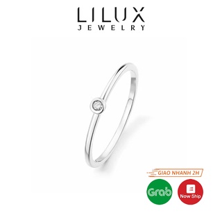 Nhẫn bạc trơn lilux n039 đính đá cz thời trang
