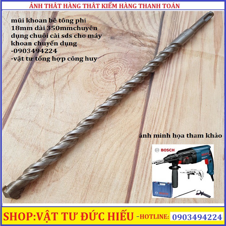 MŨI KHOAN BÊ TÔNG DÀI 350MM XUYÊN TƯỜNG CHUYÊN DỤNG ĐẦU GÀI SDS 10.12.14.16.18.20.22.25x350MM