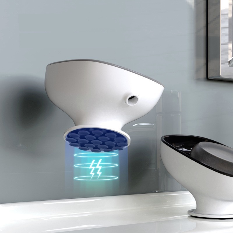 Khay Đựng Xà Phòng Hai Tầng Ráo Nước Có Giác Hút Mạnh Thời Trang Cho Nhà Bếp Nhà Tắm