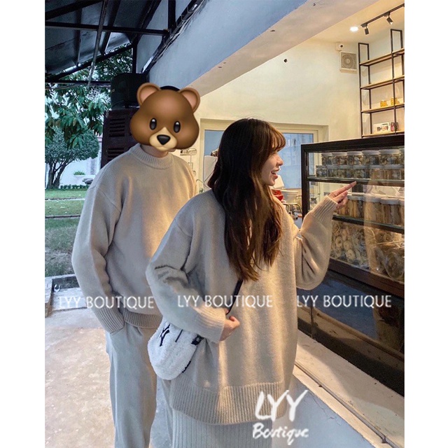 Áo len trơn basic cổ tròn chất len lông thỏ dày Quảng Châu LYY BOUTIQUE | BigBuy360 - bigbuy360.vn