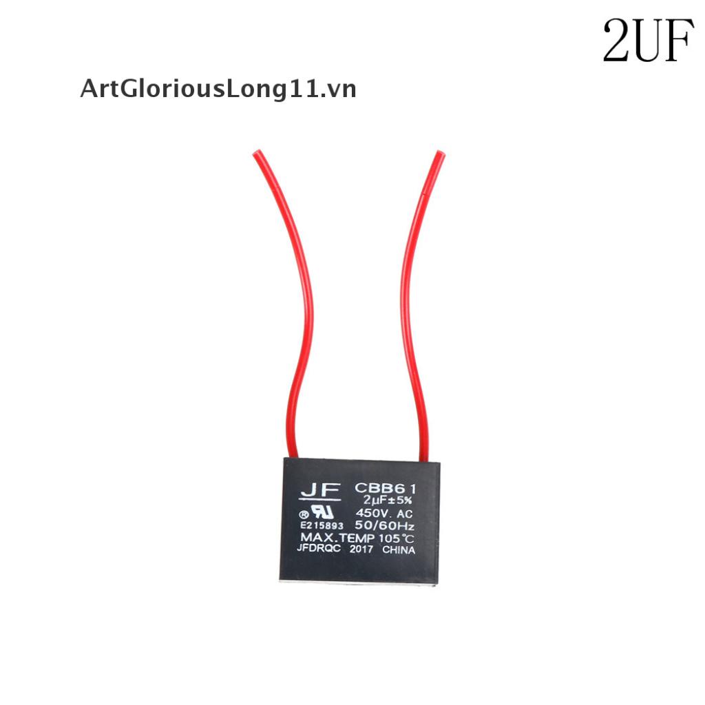 Tụ Điện Động Cơ Quạt Trần ArtGloriousLong11] CBB61 450V 1-10uF