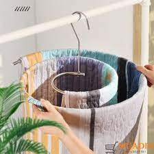 Móc phơi chăn ga thông minh hình tròn bằng inox không gỉ, móc phơi chăn mền chịu lực 10kg - loại 1