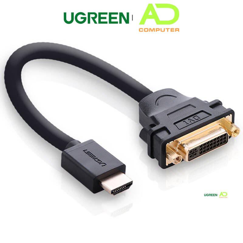 Cáp chuyển đổi HDMI male to DVI female - dài 20CM - UGREEN 20136 (màu đen)