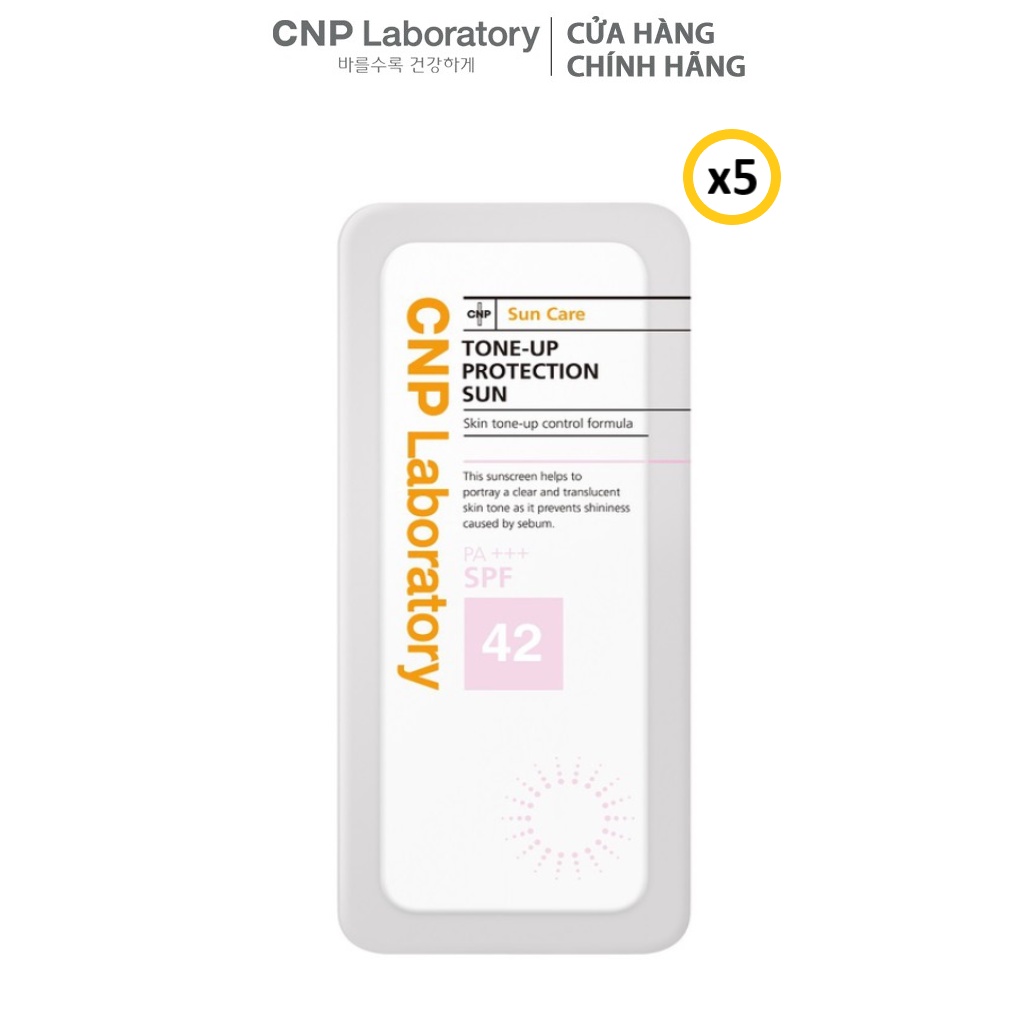 [HB Gift] Combo 5 gói Kem chống nắng nâng tông da CNP Laboratory Tone-Up Protection Sun SPF42/PA+++ Gimmick