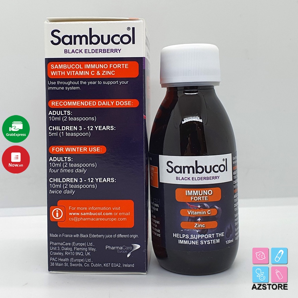 Siro tăng đề kháng Sambucol Black Elderberry Liquid : Anh