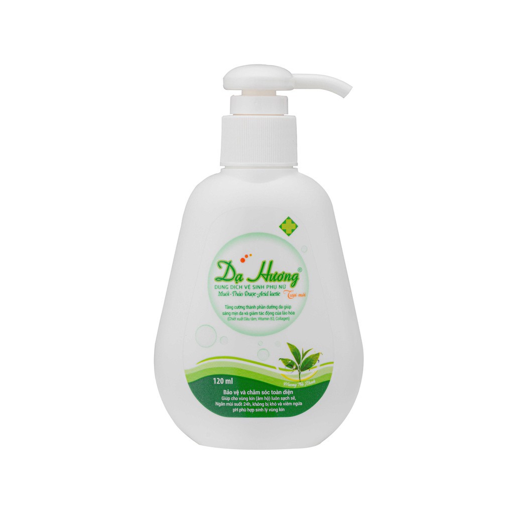Dung dịch vệ sinh phụ nữ Dạ Hương trà xanh dạng vòi xịt 120ml - Hương thơm dịu nhẹ tươi mát DH5 01