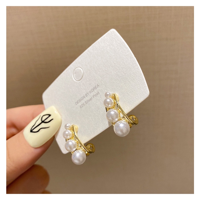(Có sẵn) Bông Tai Thời Trang EBI Phong Cách Hàn Quốc Hợp Kim 925 Màu Vàng thời trang hot trend #21