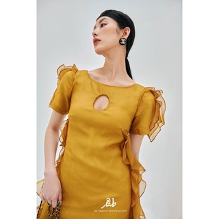 Đầm tơ tằm vàng PALMER