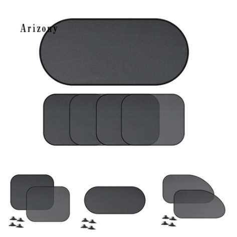 Bộ 5 tấm lưới che nắng rèm treo chống tia UV mát gắn kính chắn gió trước sau cửa sổ xe hơi ô tô cho Toyota Vios Innova