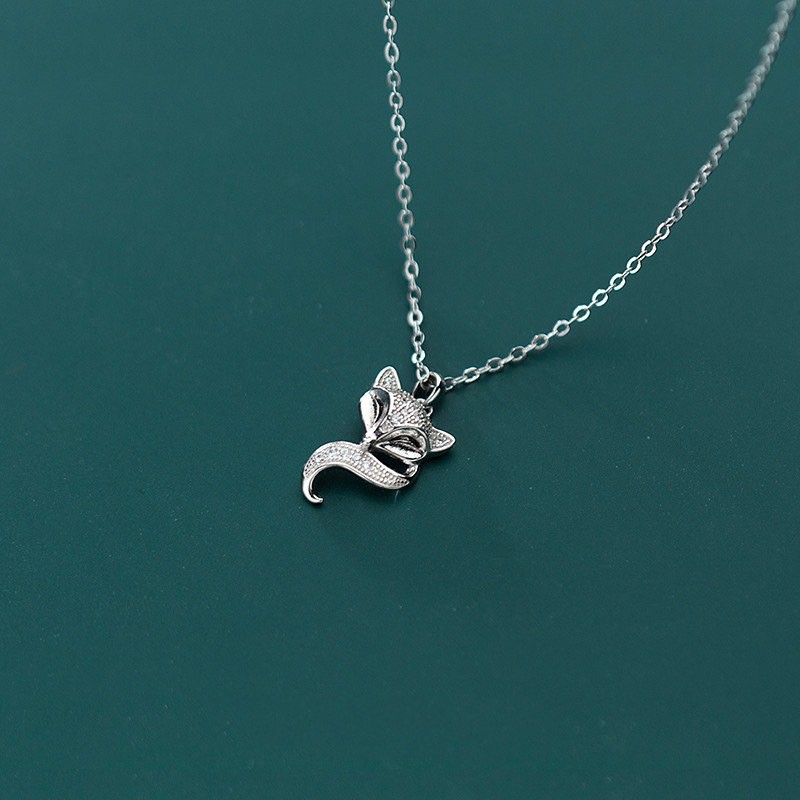 DÂY CHUYỀN NỮ BẠC TA MẶT HÌNH CON HỒ LY