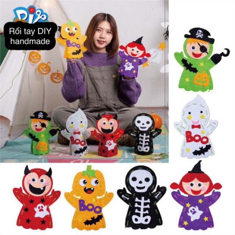 RỐI TAY HALLOWEEN HANDMADE bằng vải dạ