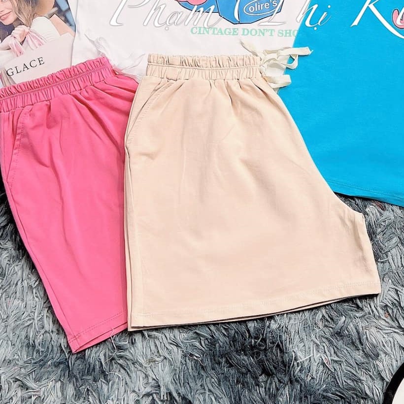 QUẦN ĐÙI NỮ, CHẤT THUN COTTON, 3 SIZE 45KG ĐẾN 80KG VỪA, ĐÙI 332