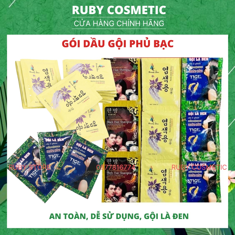 Dầu gội phủ bạc đen tóc Gội là đen tigi, nhân sâm An toàn, dễ sử dụng, hiệu quả cao