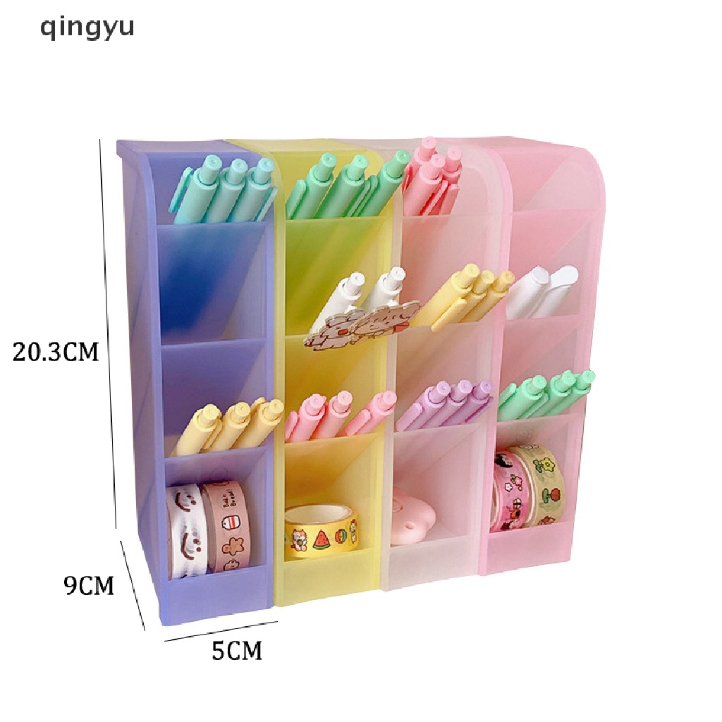 Hộp Đựng Bút / Đồ Trang Điểm Để Bàn 4 Ngăn Màu Sắc