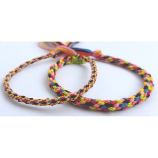 Vòng tay chân may mắn-bảy sắc cầu vòng Rainbow-Wendy-Friendship bracelet-handmade DIY