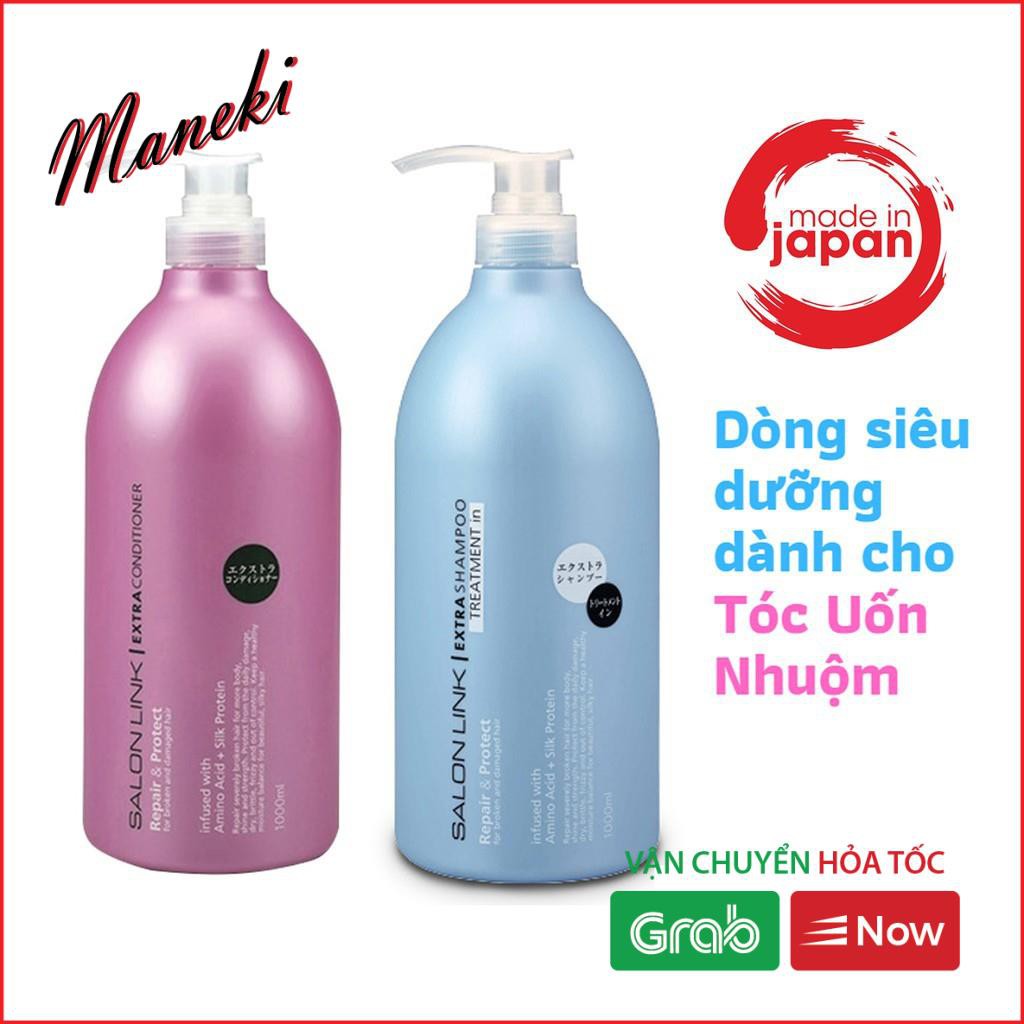 Dầu Gội Kumano Salon Link 1000ml siêu dưỡng cho tóc uốn nhuộm hư tổn hàng Nhật nội địa