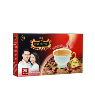 Cà phê hòa tan KING COFFEE 3IN1 - Hộp 20 gói x 16 g (320 g) (Bao bì bóng đá) - 3IN1 - INSTANT COFFEE