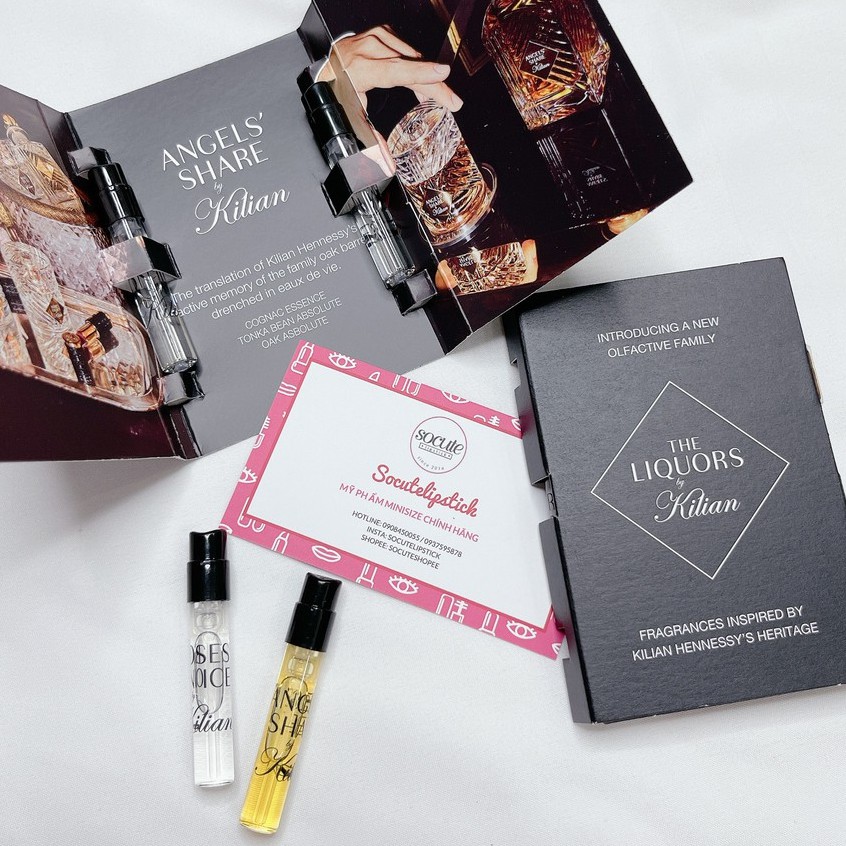 Vial Chính Hãng Nước Hoa Kilian Angels' Share , Roses On Ice , After Sunset , L’heure Verte , Apple Brandy 1.5ml