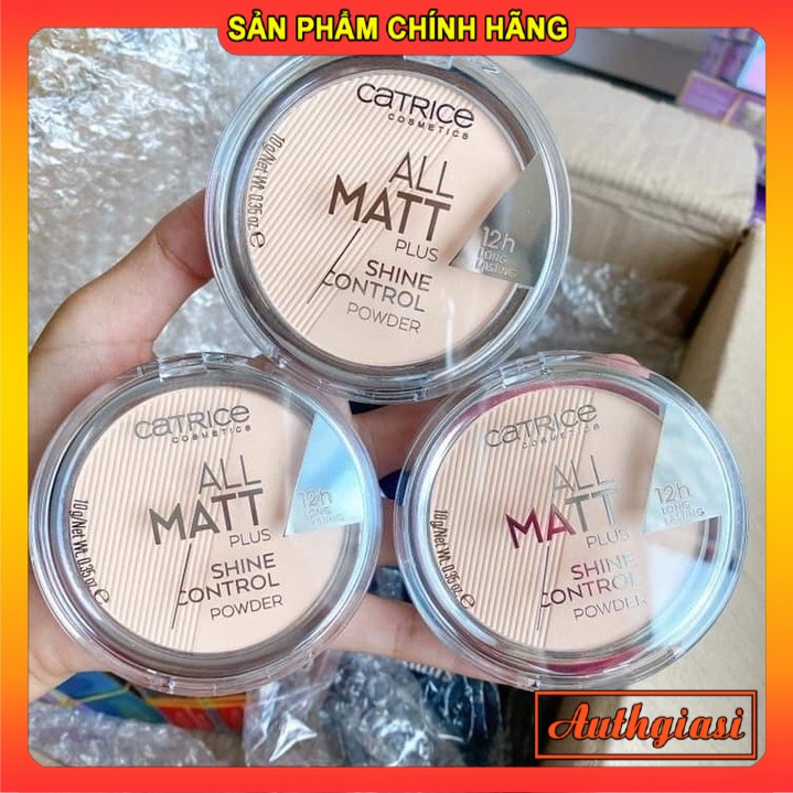 Phấn nén phủ Catrice All Matt Plus Shine Control Powder kiềm dầu, bền tone 12h
