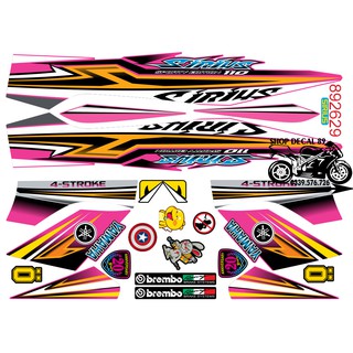 Tem Chế Sirius 50 & 110 MS 892629 HỒNG VÀNG CAM - Tem rời 3 lớp cao cấp chống bay mầu