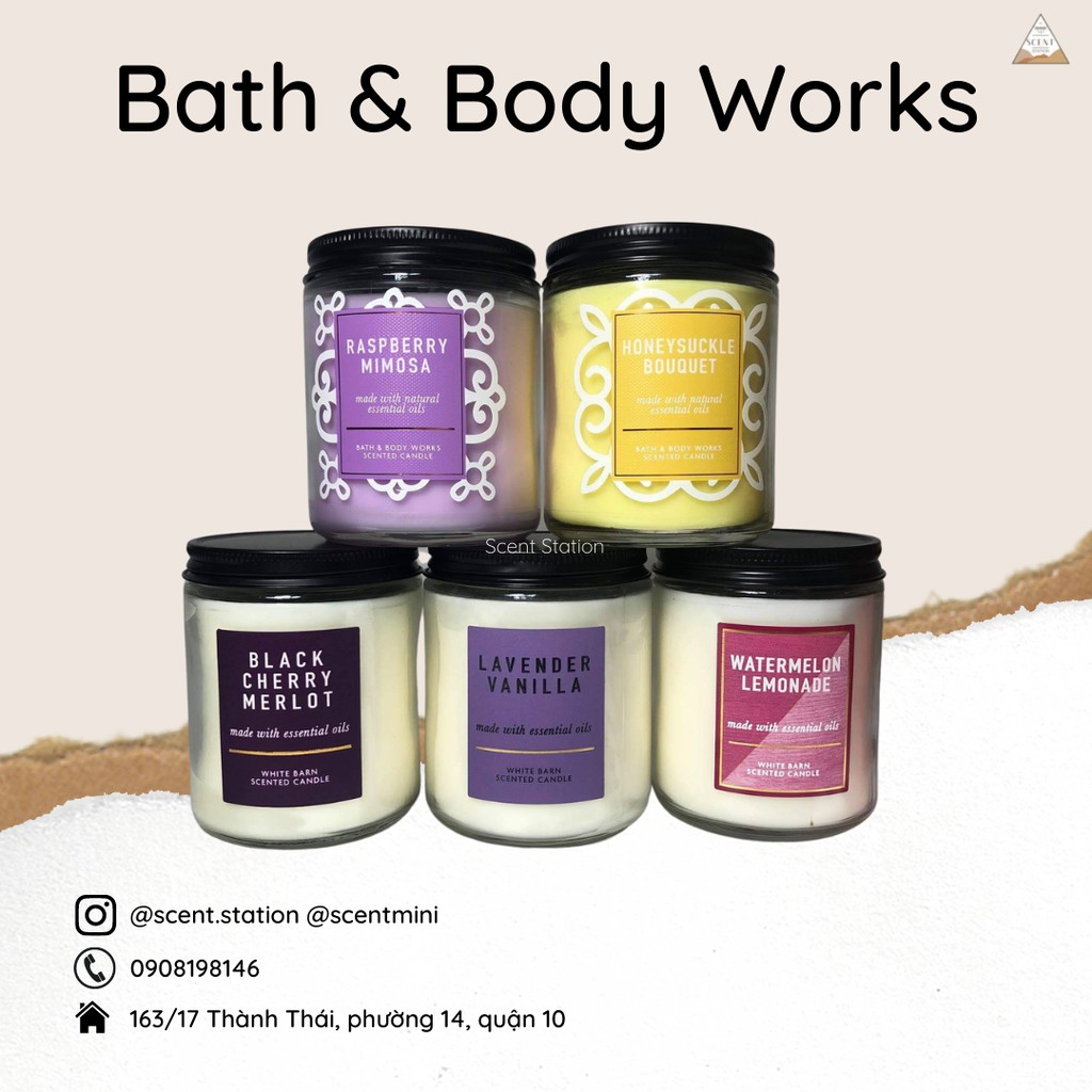 Nến thơm 1 bấc Bath &amp; Body Works 198g