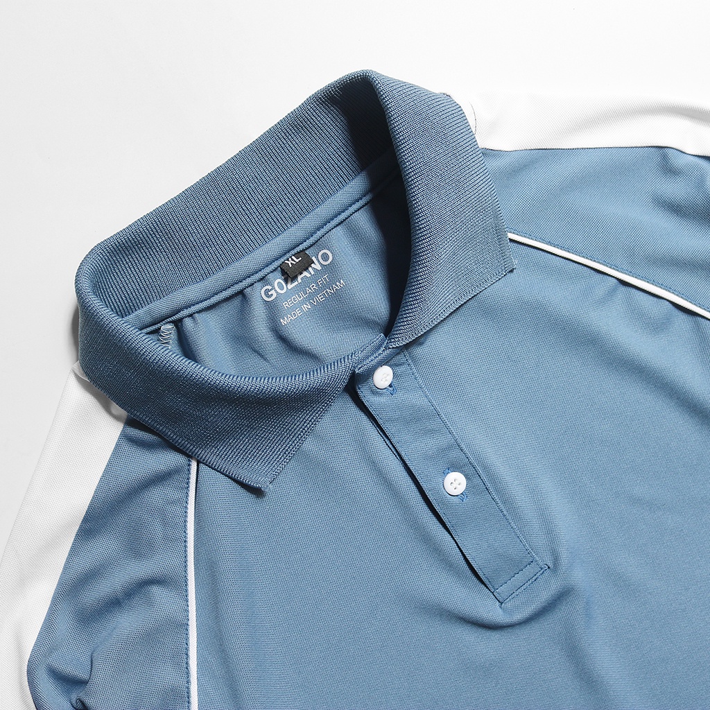 Áo Polo nam cổ bẻ tay ngắn phối màu vải cá sấu cotton, sang trọng, thanh lịch, thoáng mát BMF