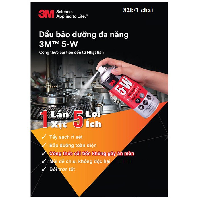 CHẤT TẨY RỬA, BÔI TRƠN, CHỐNG RỈ SÉT 3M 5-W