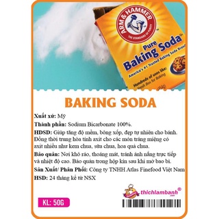 Baking soda arm & hammer 50 gr