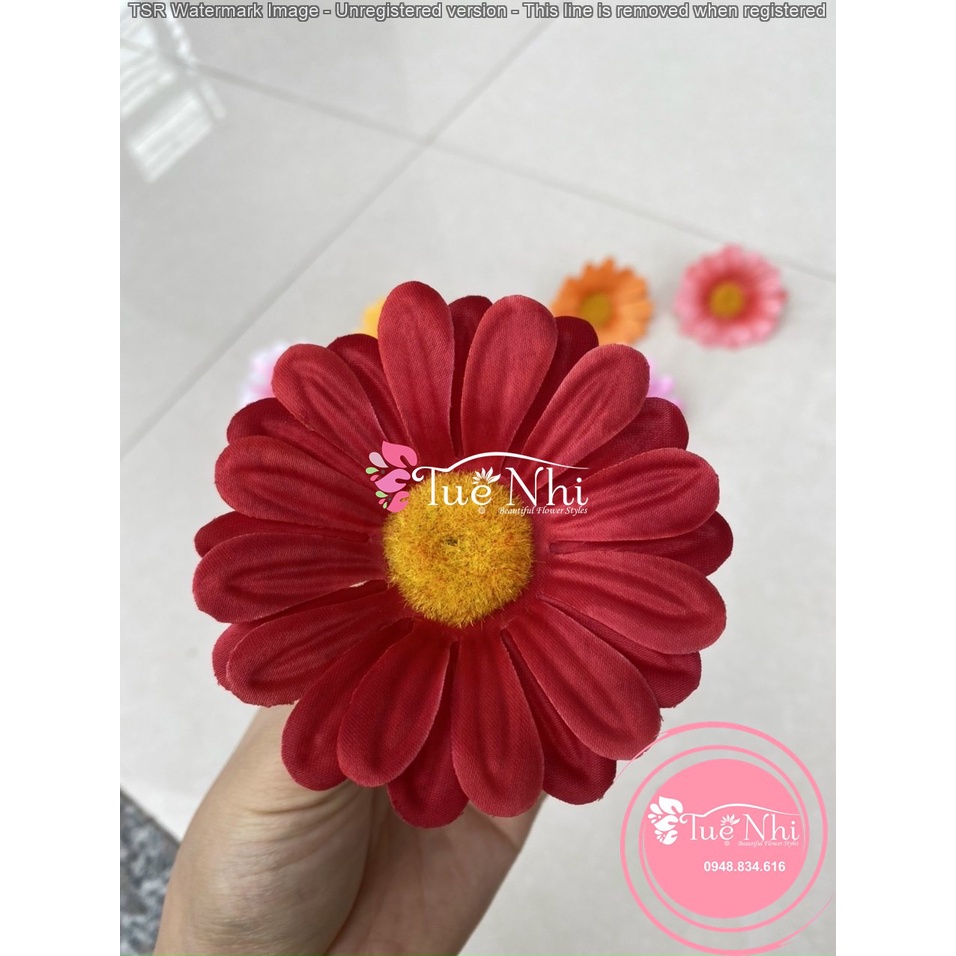 Combo 10 Đầu Bông Hoa Cúc May Cao Cấp - HOA GIẢ, HOA LỤA.