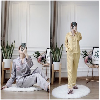 Bộ pijama lụa siêu xinh