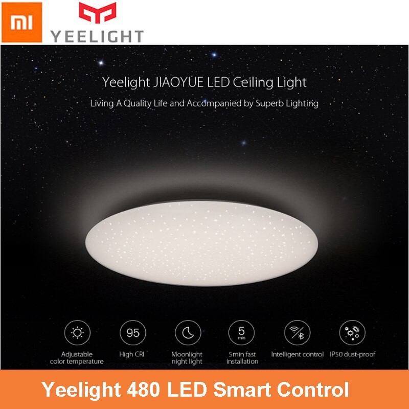 Đèn ốp trần ánh sao Xiaomi Yeelight tròn, 480mm, tuỳ chỉnh nhiệt độ màu ánh sáng qua App, YLXD42YL, SHS Vietnam